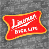 #42 LINEMAN - HARDHAT STICKER