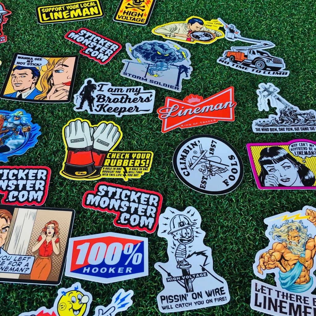 Sticker Line Men LINEMAN PACK – STICKERMONSTER.COM