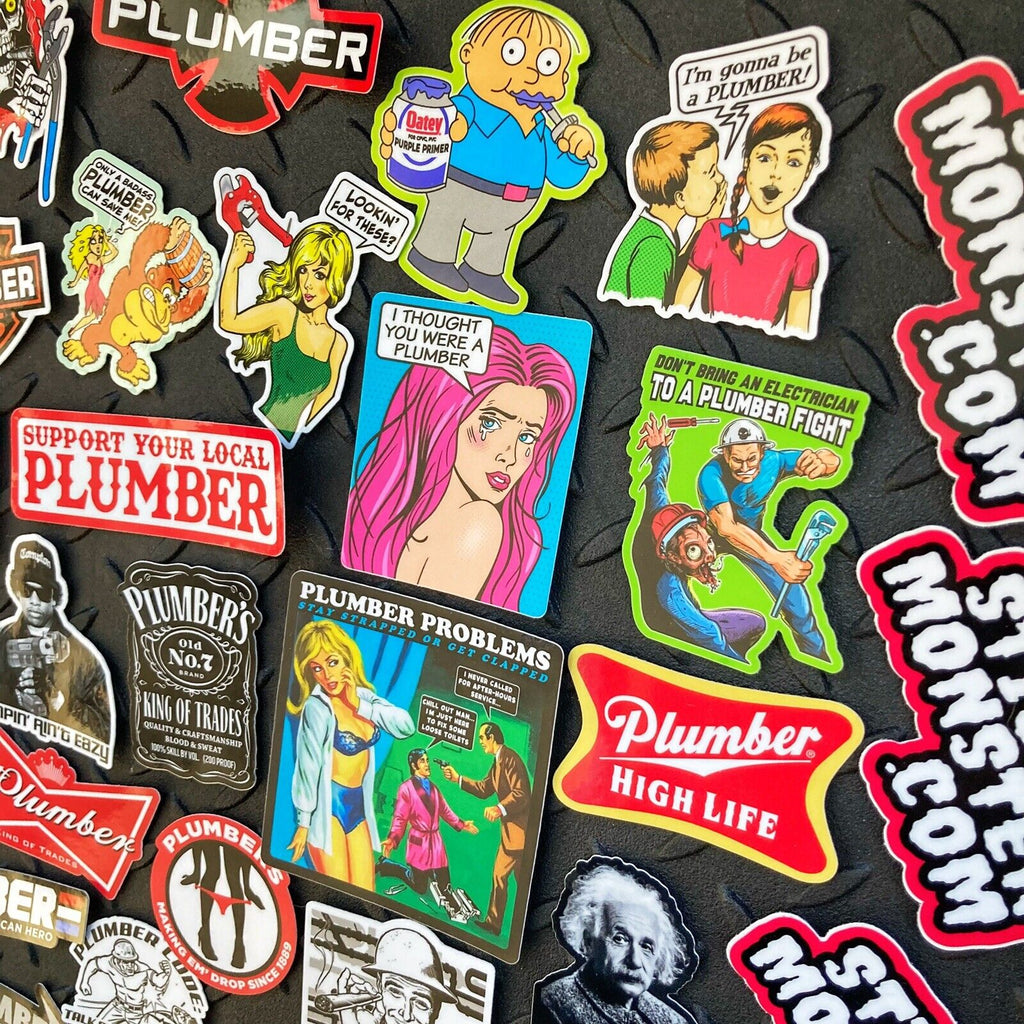 Master Plumber Sticker PLUMBER PACK – STICKERMONSTER.COM