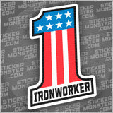 #3 IRONWORKER - HARDHAT STICKER