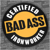 #45 IRONWORKER - HARDHAT STICKER