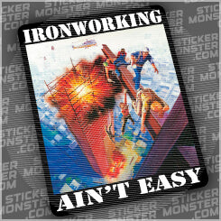 #49 IRONWORKER - HARDHAT STICKER