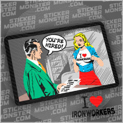 #50 IRONWORKER - HARDHAT STICKER